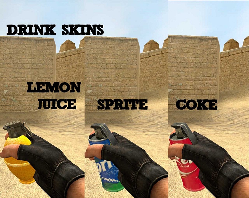 Скачать Drink Skins пак гранат для css бесплатно